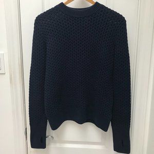 COS Ribbed Jumper - Navy - size small